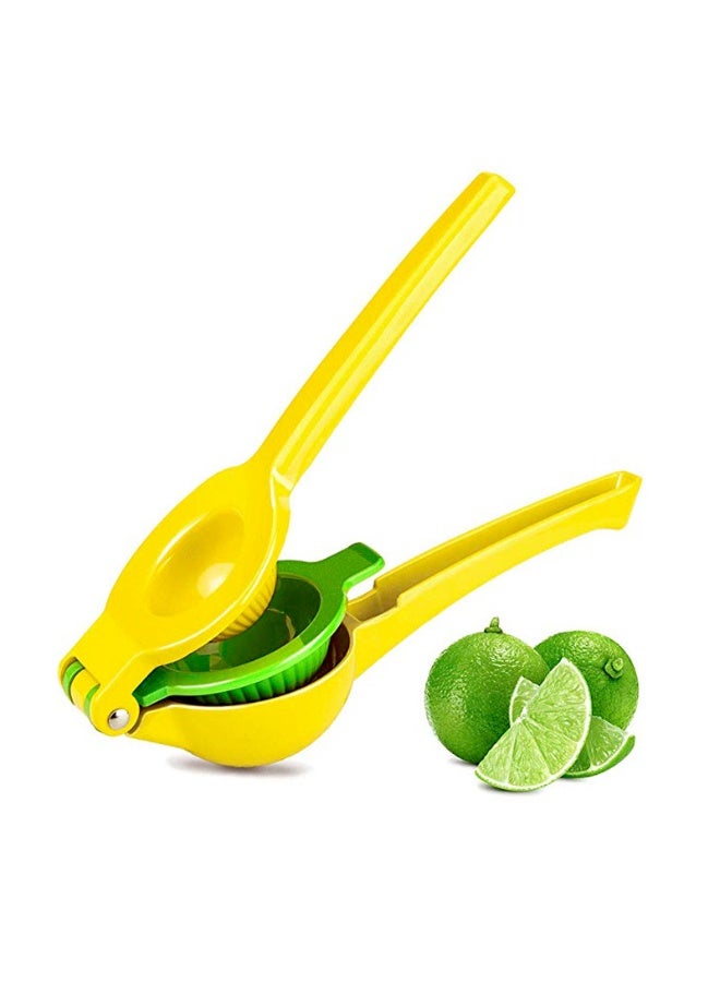 HOMESTAR Hand Citrus Juicer, Heavy-Duty Lemon Squeezer Orange Press, Large Efficient Hand Juicer For Lemon Lime Orange, Multi-Purpose Kitchen Essential Tool, Yellow/Green, 22x7.5cm - Image 1